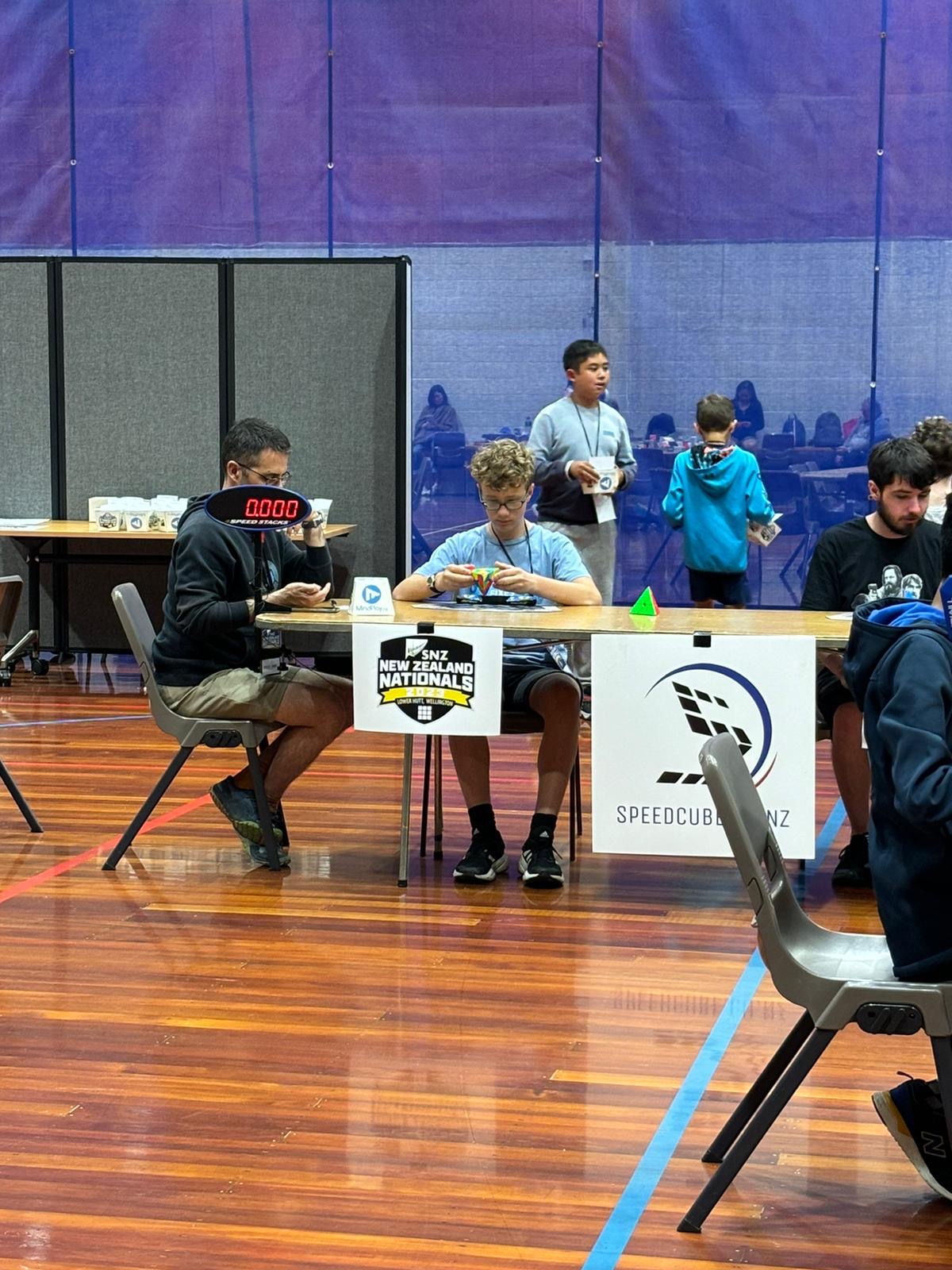 Solving a Pyraminx at the 2023 New Zealand National Championships